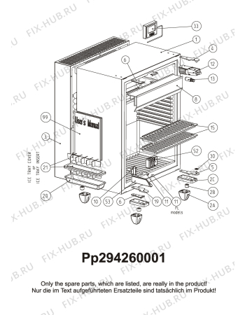 Взрыв-схема холодильника Dometic WA3120 - Схема узла Housing 001